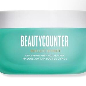 beautycounter Reflect Effect AHA Smoothing Facial Mask - Aqua Green & White